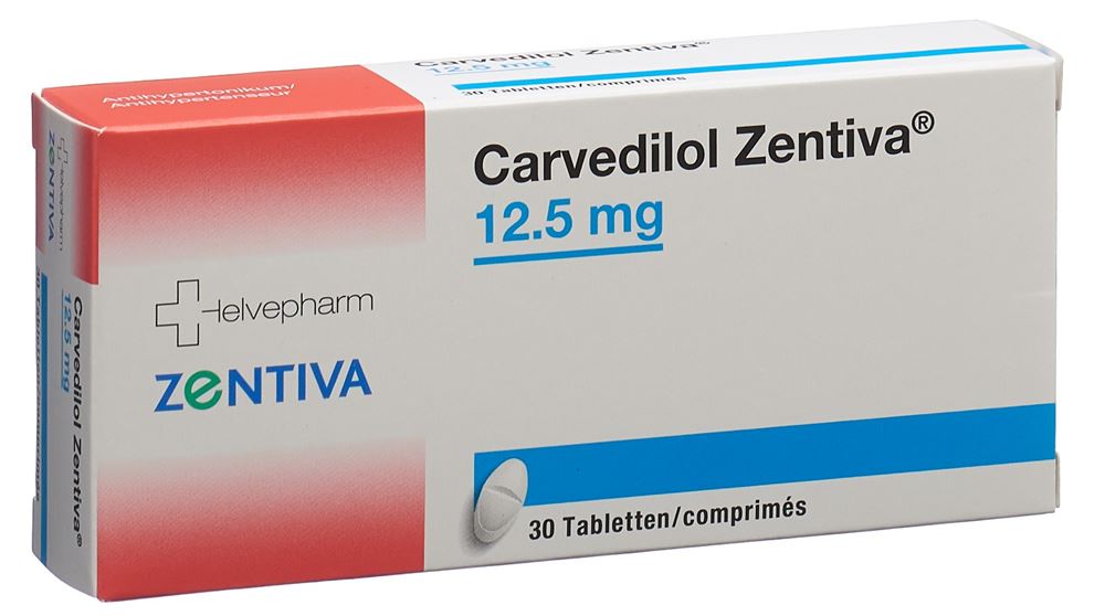 Carvedilol Zentiva 12.5 mg, Tabletten