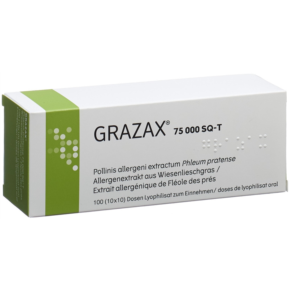 GRAZAX Lyophilisat oral 75000 SQ-T 100 x 1 dos