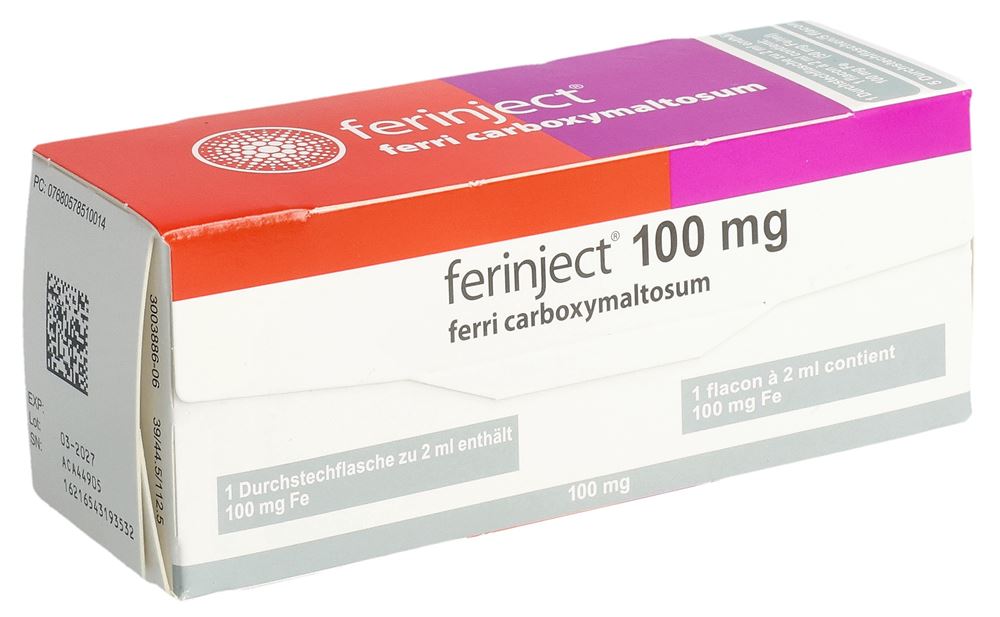 FERINJECT disp inj/pf 100 mg 2 ml 5 flacon