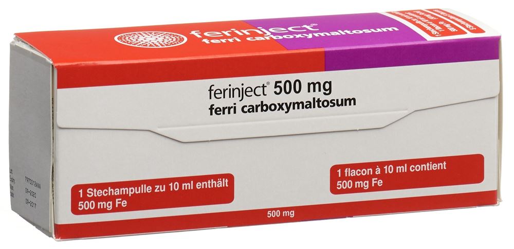 FERINJECT disp inj/pf 500 mg 10 ml 5 flacon