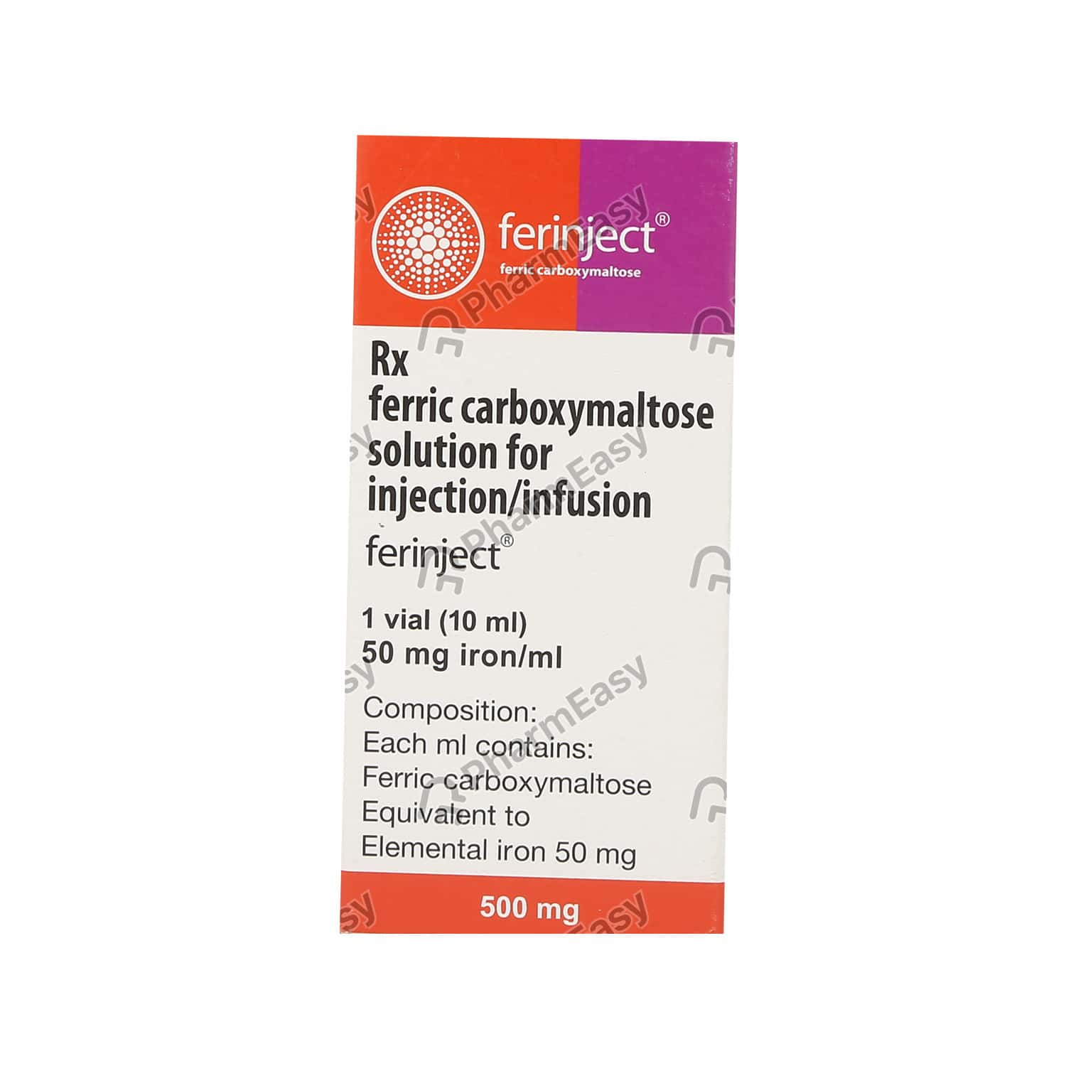 FERINJECT prép inj perf 500 mg/10ml 5 x 10 ml