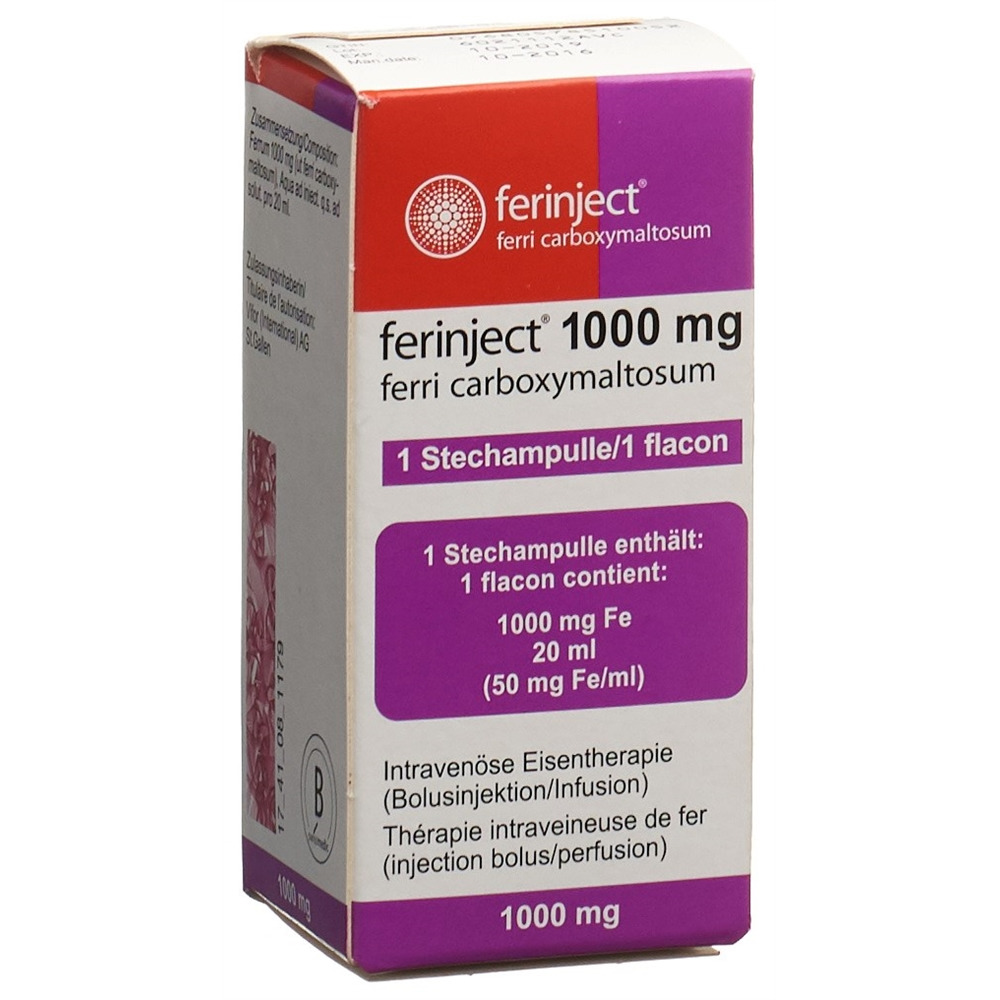 FERINJECT prép inj perf 1000 mg/20ml flac 20 ml