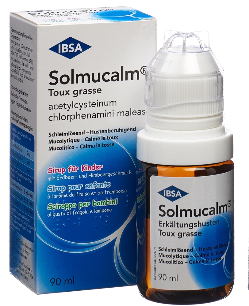 SOLMUCALM toux grasse sirop enf fl 90 ml