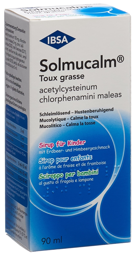 SOLMUCALM toux grasse sirop enf fl 90 ml
