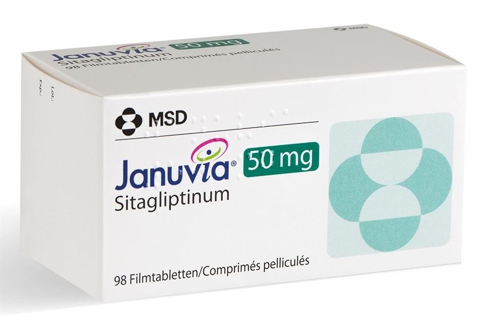 JANUVIA 50 mg cpr pellic 98 pce