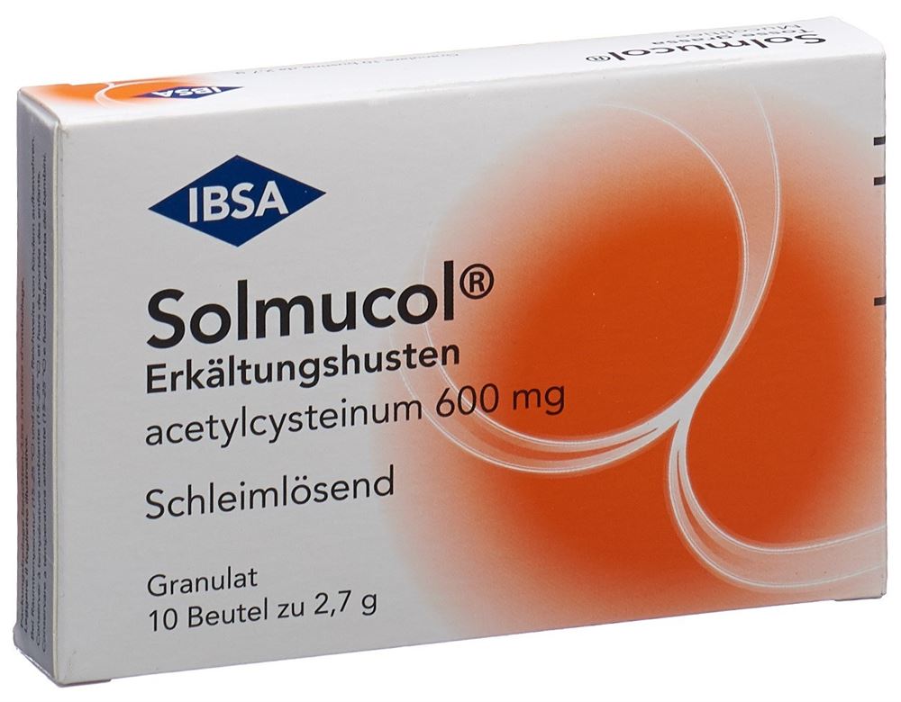 SOLMUCOL toux grasse gran 600 mg sach 10 pce