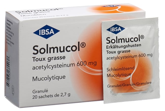 SOLMUCOL toux grasse gran 600 mg sach 20 pce