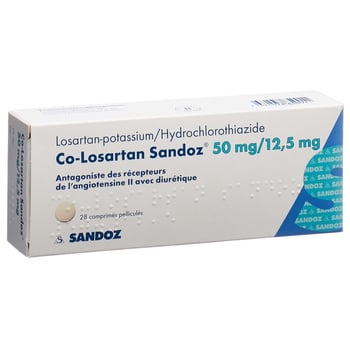 CO-LOSARTAN Sandoz cpr pell 50/12.5mg 28 pce