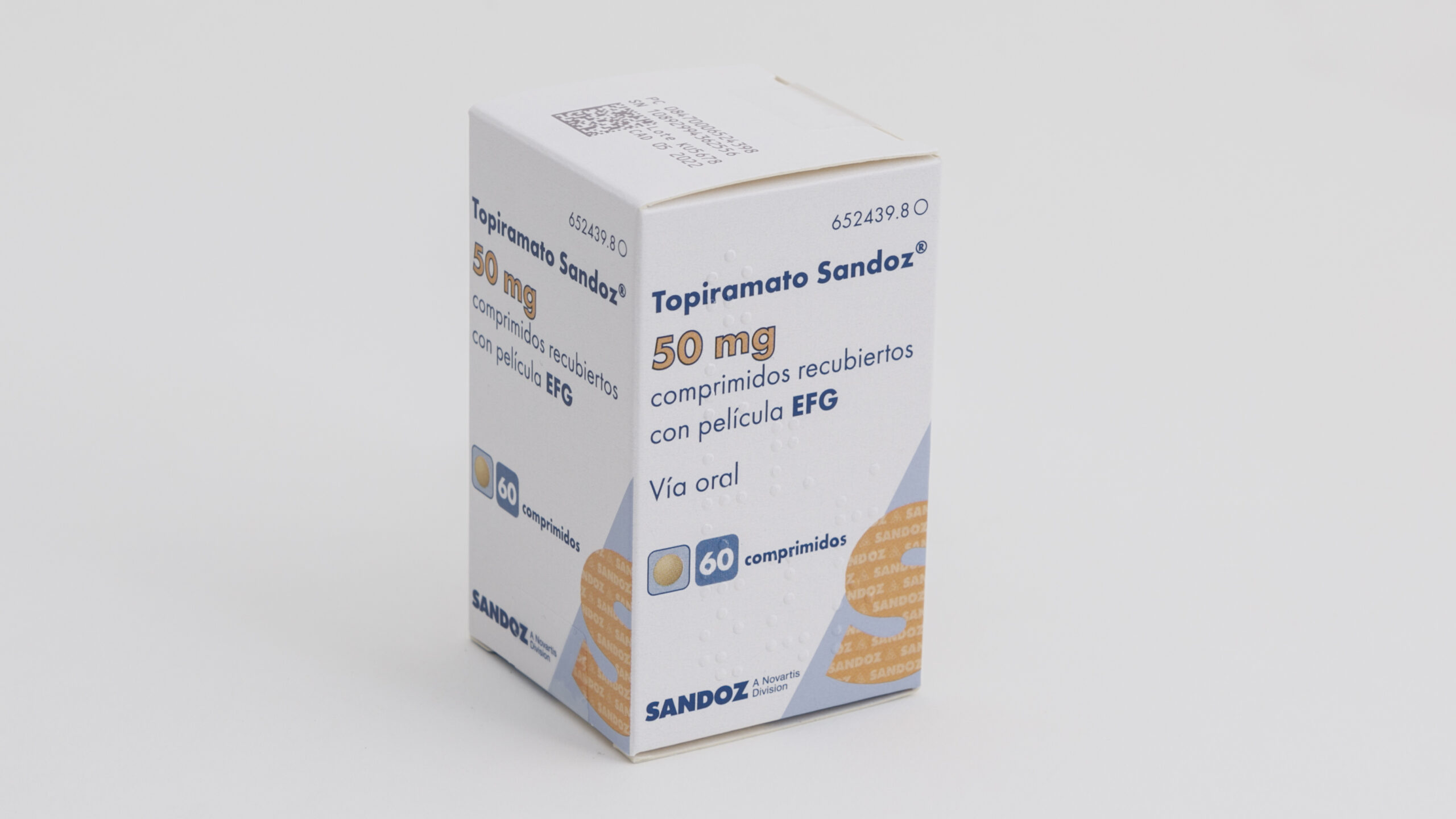 TOPIRAMATE Sandoz cpr pell 50 mg bte 60 pce