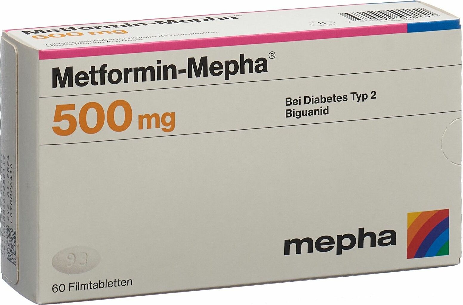 METFORMIN Mepha cpr pell 500 mg 60 pce