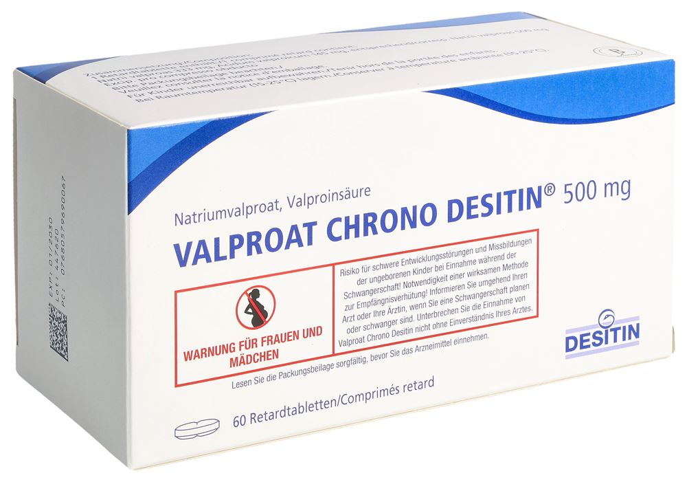 VALPROAT CHRONO Desitin cpr ret 500 mg 60 pce