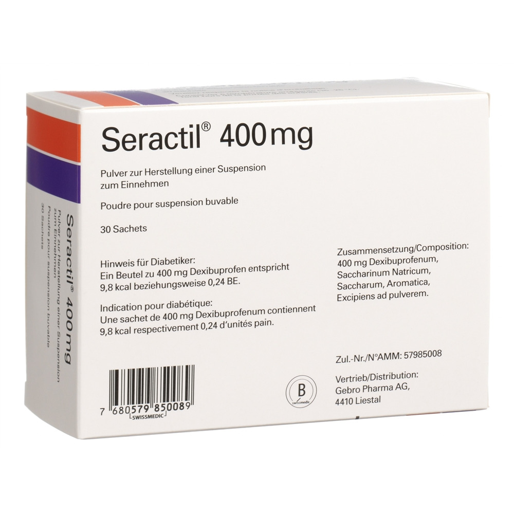 SERACTIL pdr 400 mg sach 30 pce