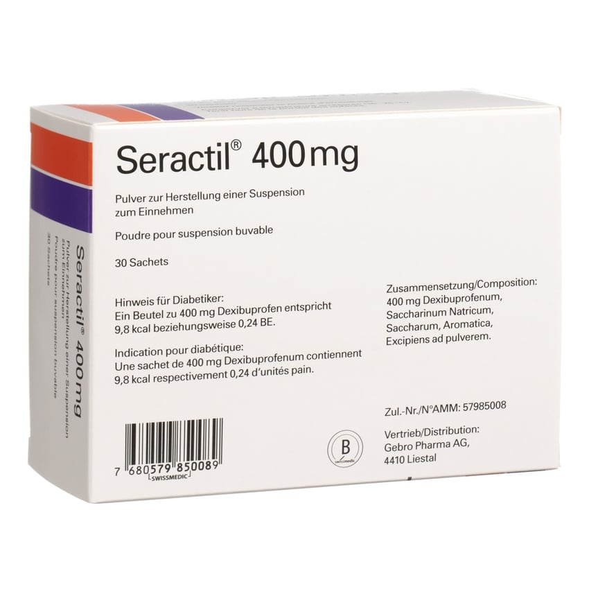 SERACTIL pdr 400 mg sach 30 pce