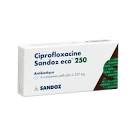 CIPROFLOXACINE Sandoz eco cpr pell 250 mg 6 pce