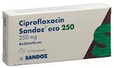 CIPROFLOXACINE Sandoz eco cpr pell 250 mg 20 pce