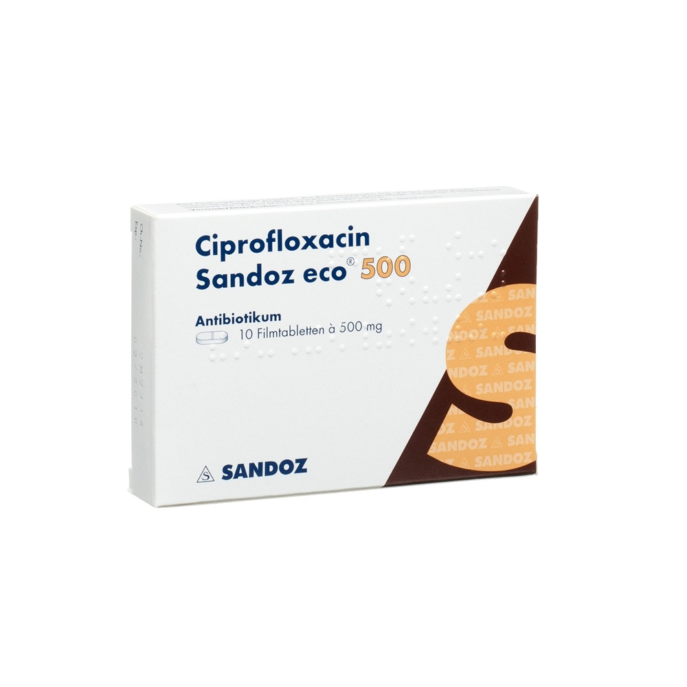CIPROFLOXACINE Sandoz eco cpr pell 500 mg 10 pce