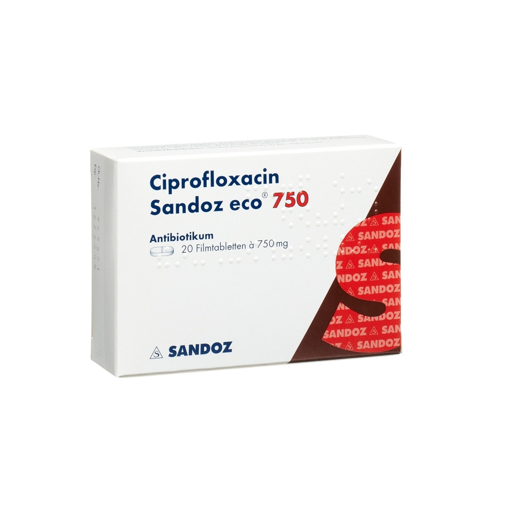CIPROFLOXACINE Sandoz eco cpr pell 750 mg 20 pce