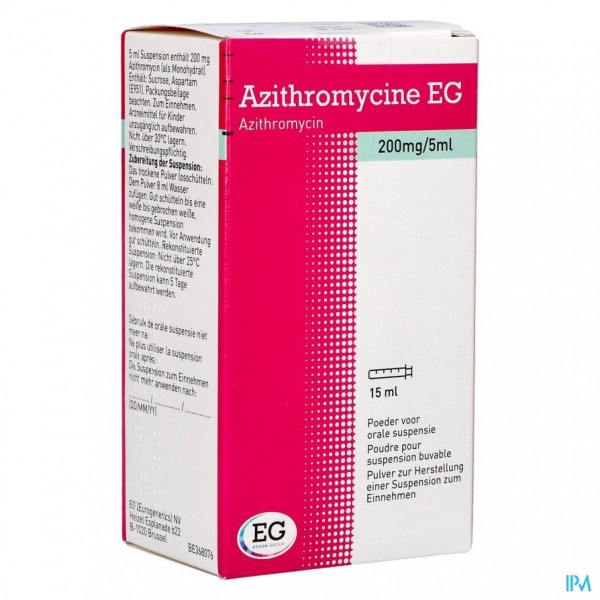 AZITHROMYCIN Mepha pdr 200 mg/5ml p susp (n) 15 ml