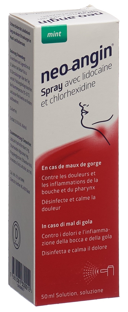 Neo-Angin mit Lidocain und Chlorhexidin Spray, Lösung