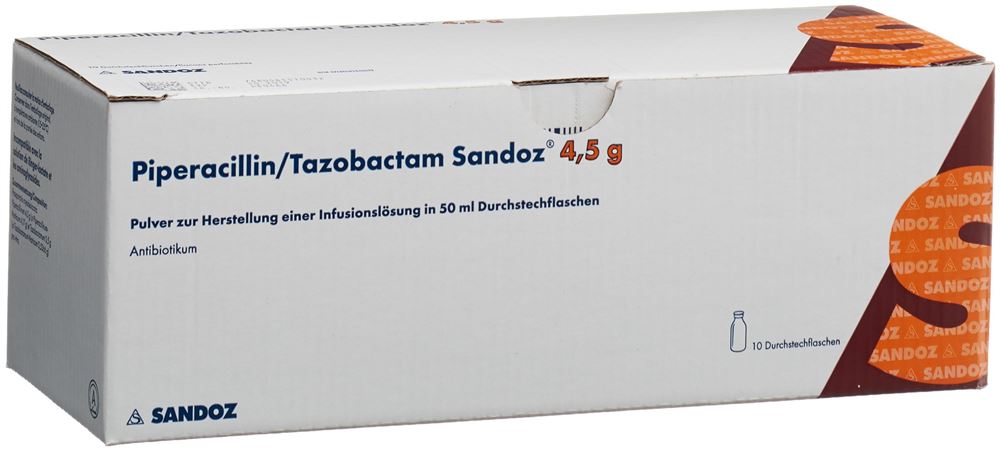 Piperacillin/Tazobactam Sandoz 4,5 g, Pulver zur Herstellung einer Infusionslösung