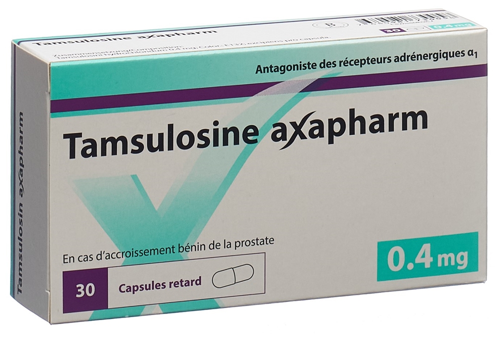 TAMSULOSINE axapharm caps ret 0.4 mg 30 pce