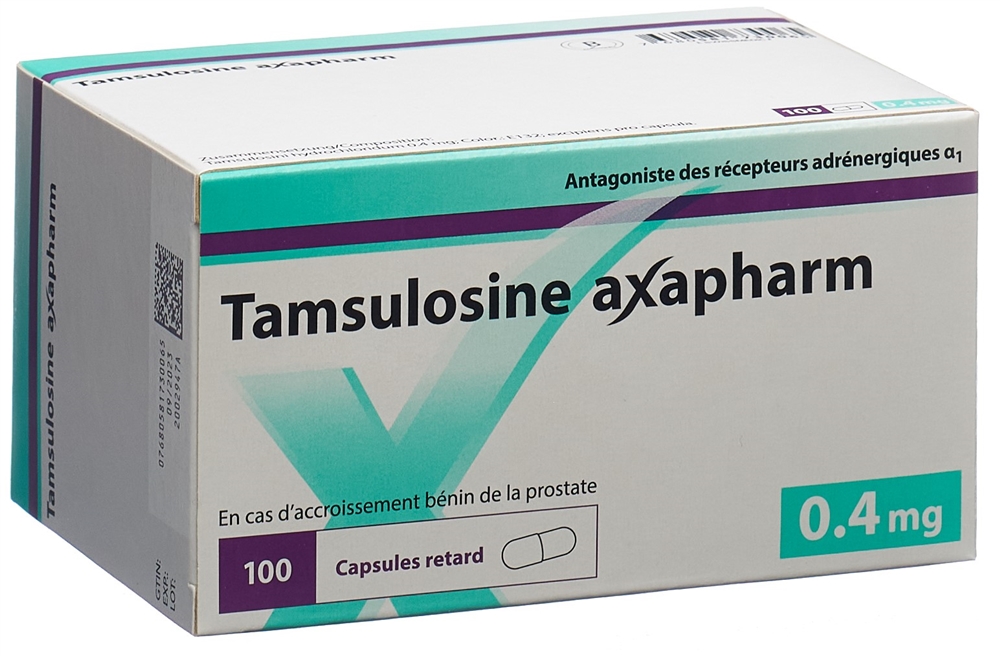 TAMSULOSINE axapharm caps ret 0.4 mg 100 pce
