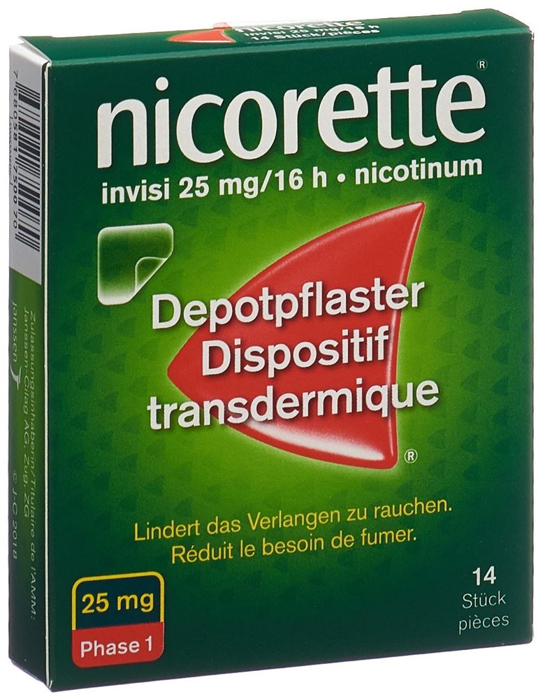Nicorette Invisi 25 mg/ 16 h, transdermales Pflaster