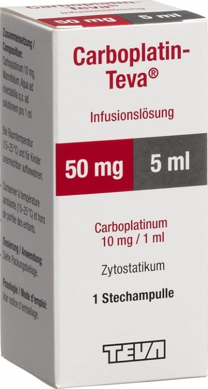 Carboplatin-Teva liquid 50 mg / 5 ml, Infusionslösung