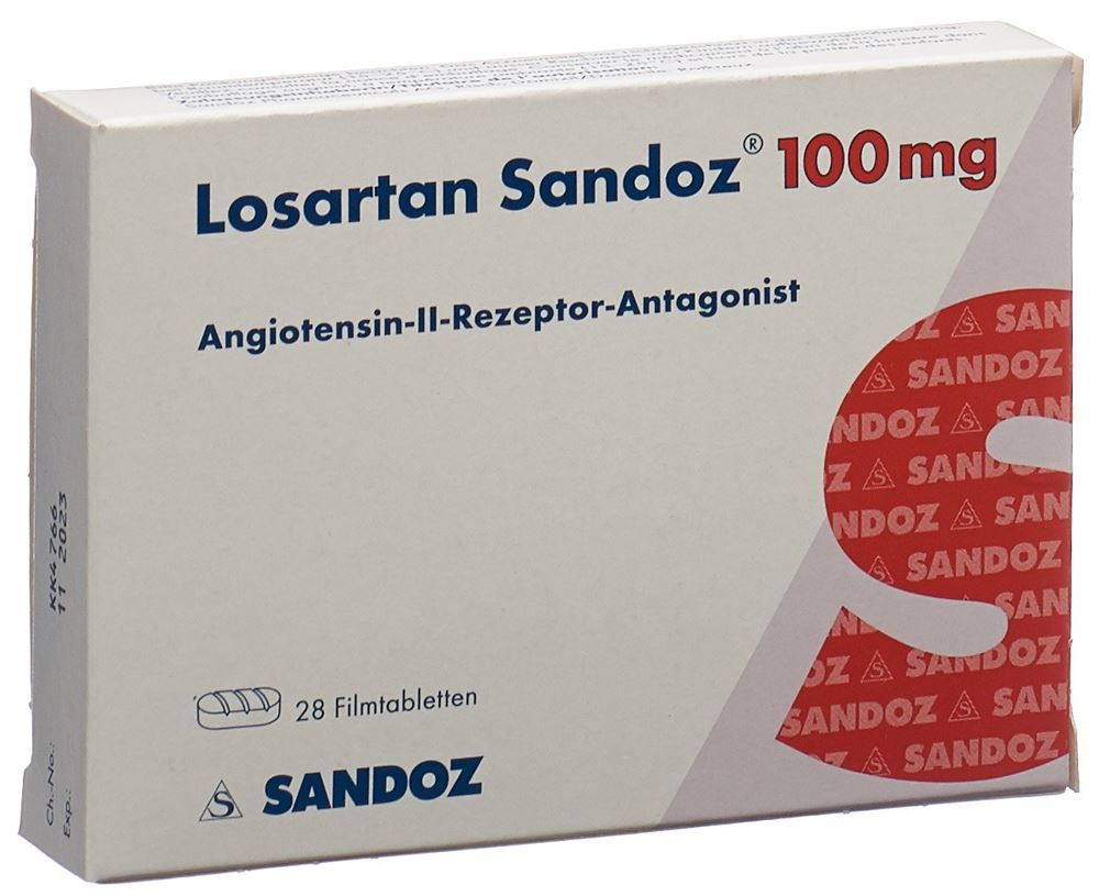 Losartan Sandoz 100 mg, Filmtabletten