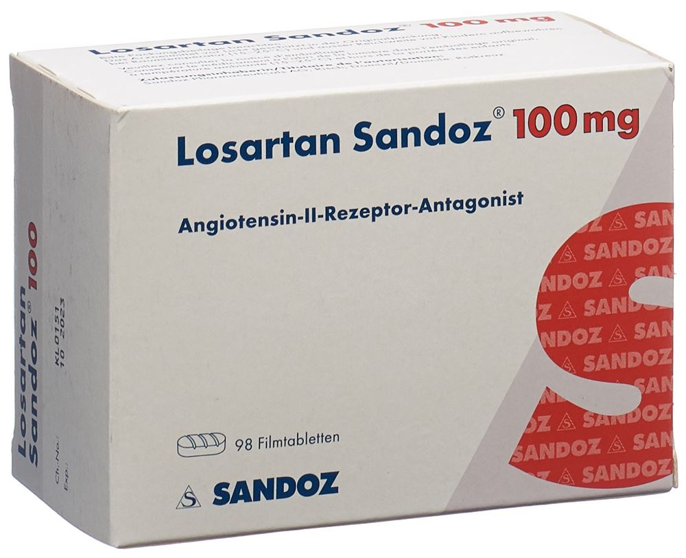 LOSARTAN Sandoz cpr pell 100 mg 98 pce