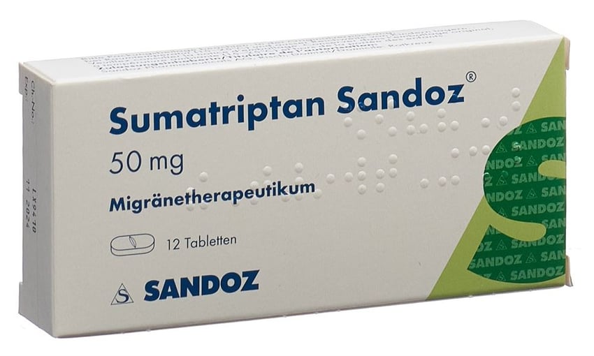SUMATRIPTAN Mepha cpr pell 50 mg 12 pce