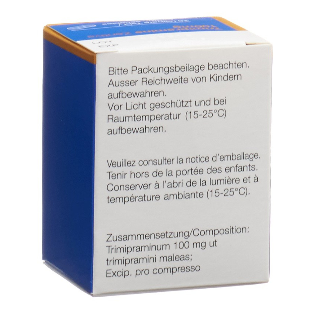 TRIMIPRAMINE Zentiva cpr 100 mg bte 20 pce