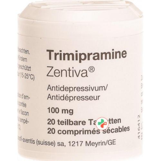 TRIMIPRAMINE Zentiva cpr 100 mg bte 20 pce