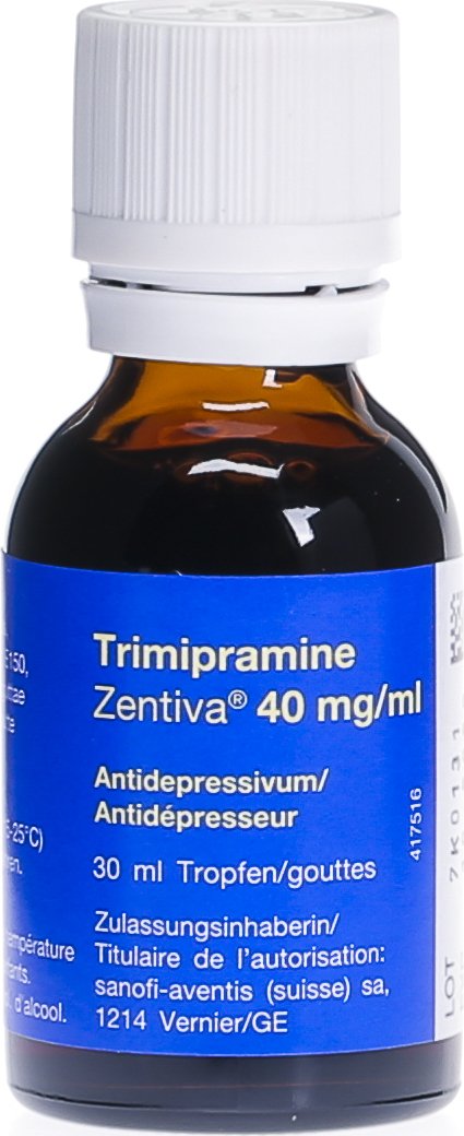 TRIMIPRAMINE Zentiva gouttes 40 mg/ml fl 30 ml