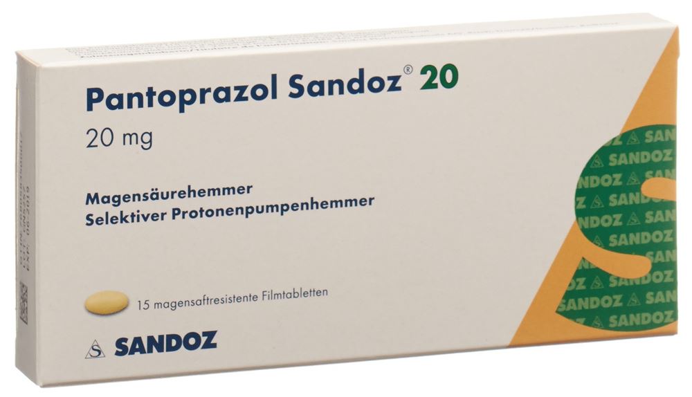 Pantoprazol Sandoz 20 mg, magensaftresistente Filmtabletten