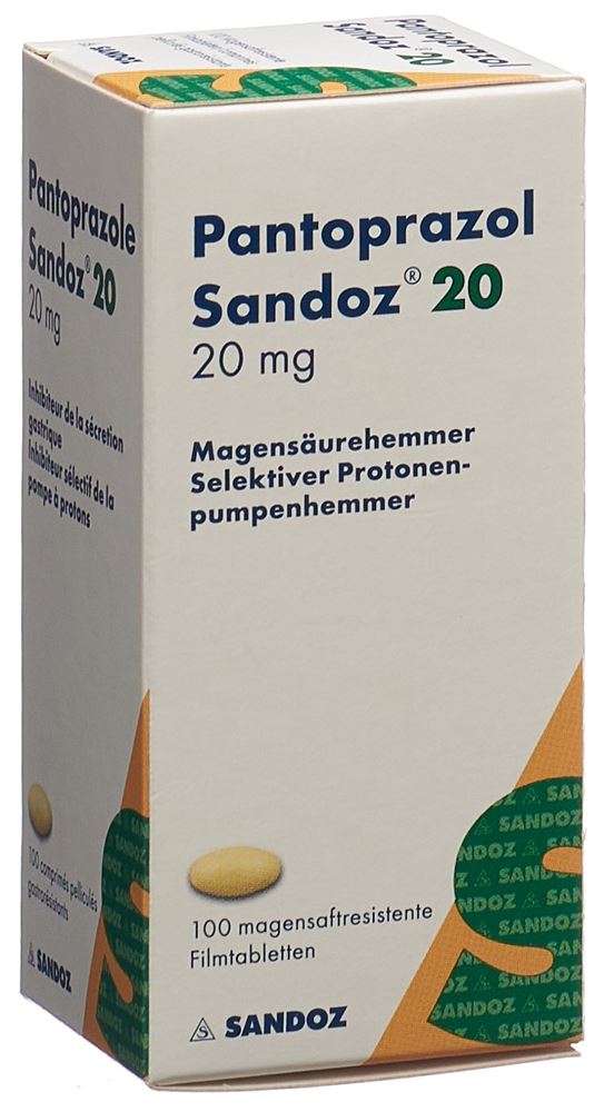 Pantoprazol Sandoz 20 mg, magensaftresistente Filmtabletten