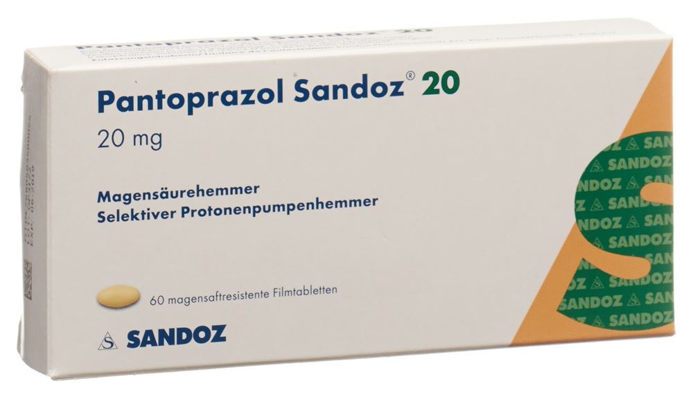 Pantoprazol Sandoz 20 mg, magensaftresistente Filmtabletten