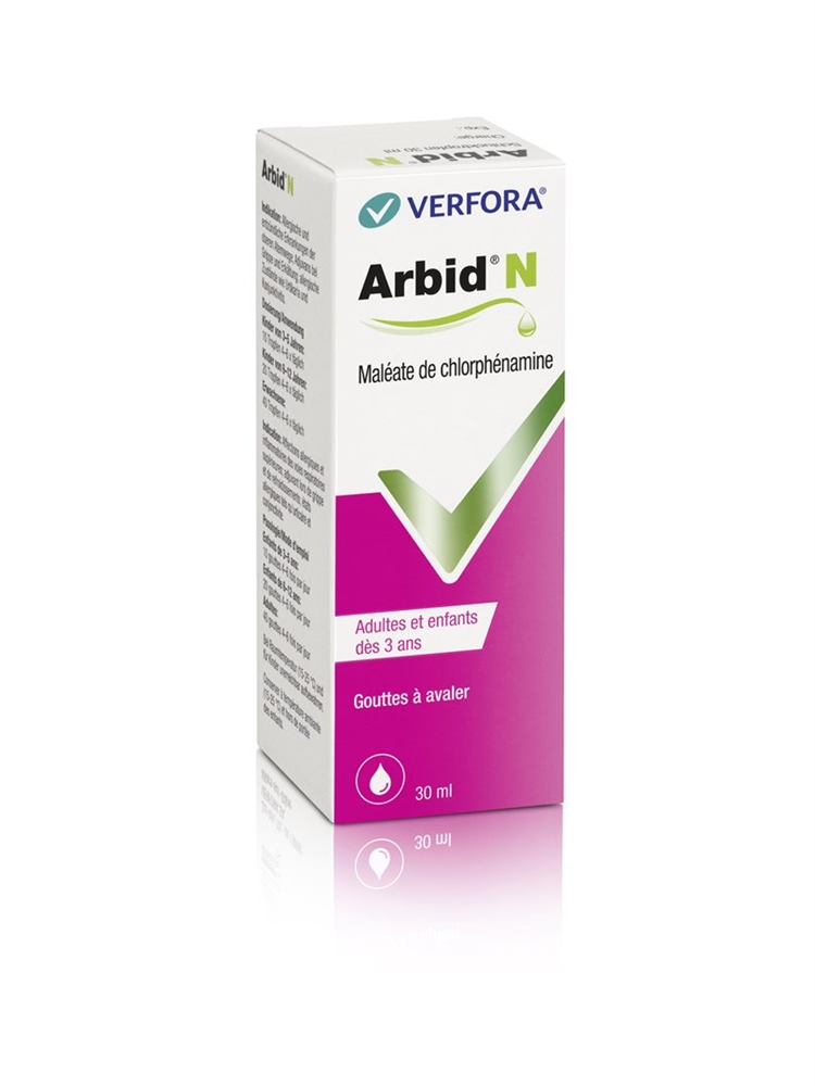 Arbid N, gouttes à avaler