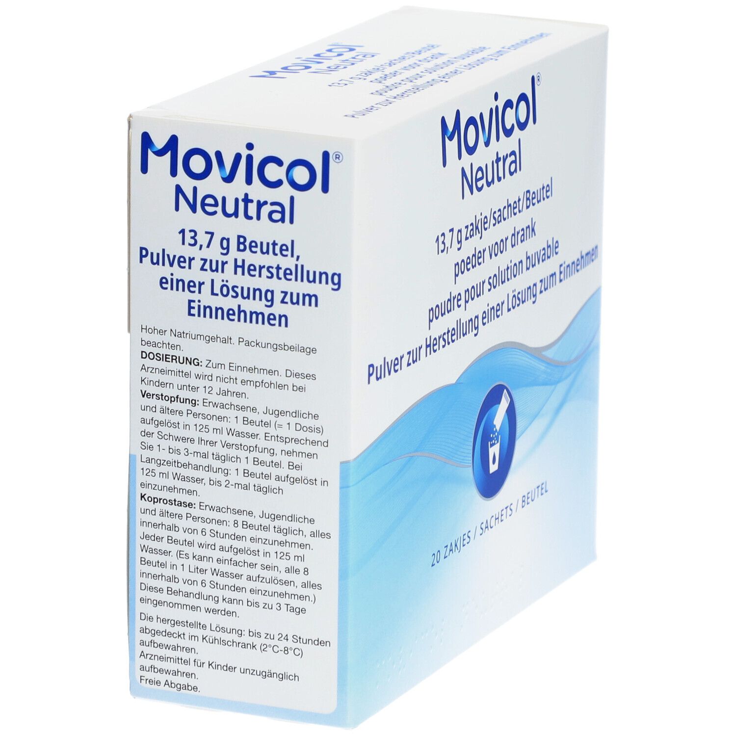 Movicol neutral Pulver, zur Herstellung einer Lösung zum Einnehmen