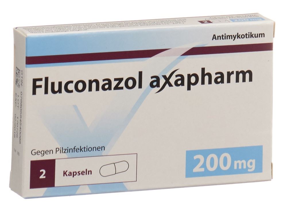 FLUCONAZOLE axapharm capsules 200 mg 2 pce