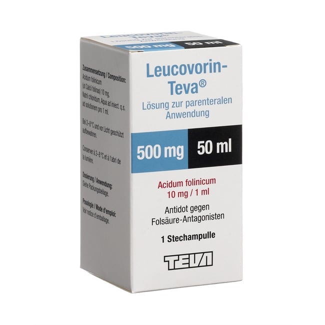 LEUCOVORIN Teva sol inj 50 mg/5ml flac 5 ml