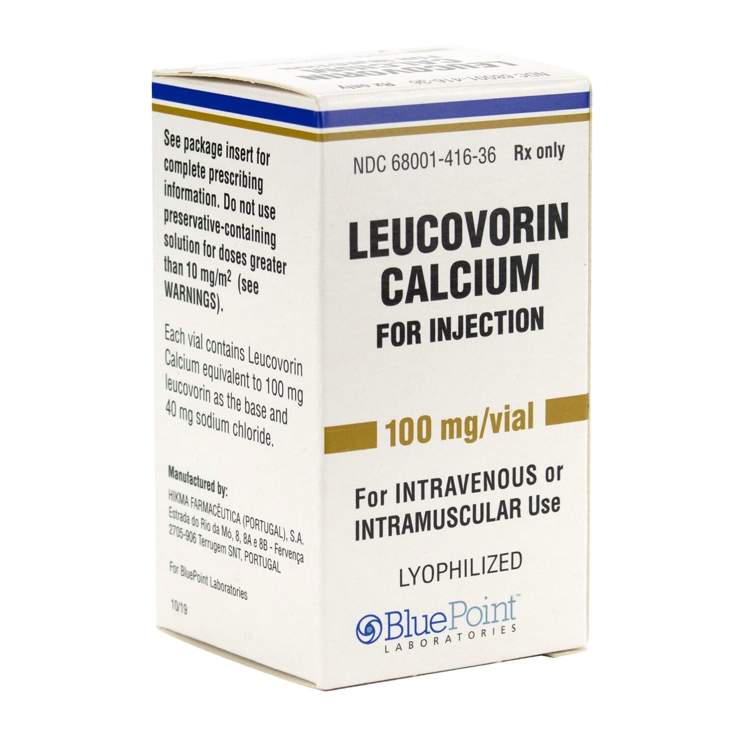 LEUCOVORIN Teva sol inj 100 mg/10ml flac 10 ml