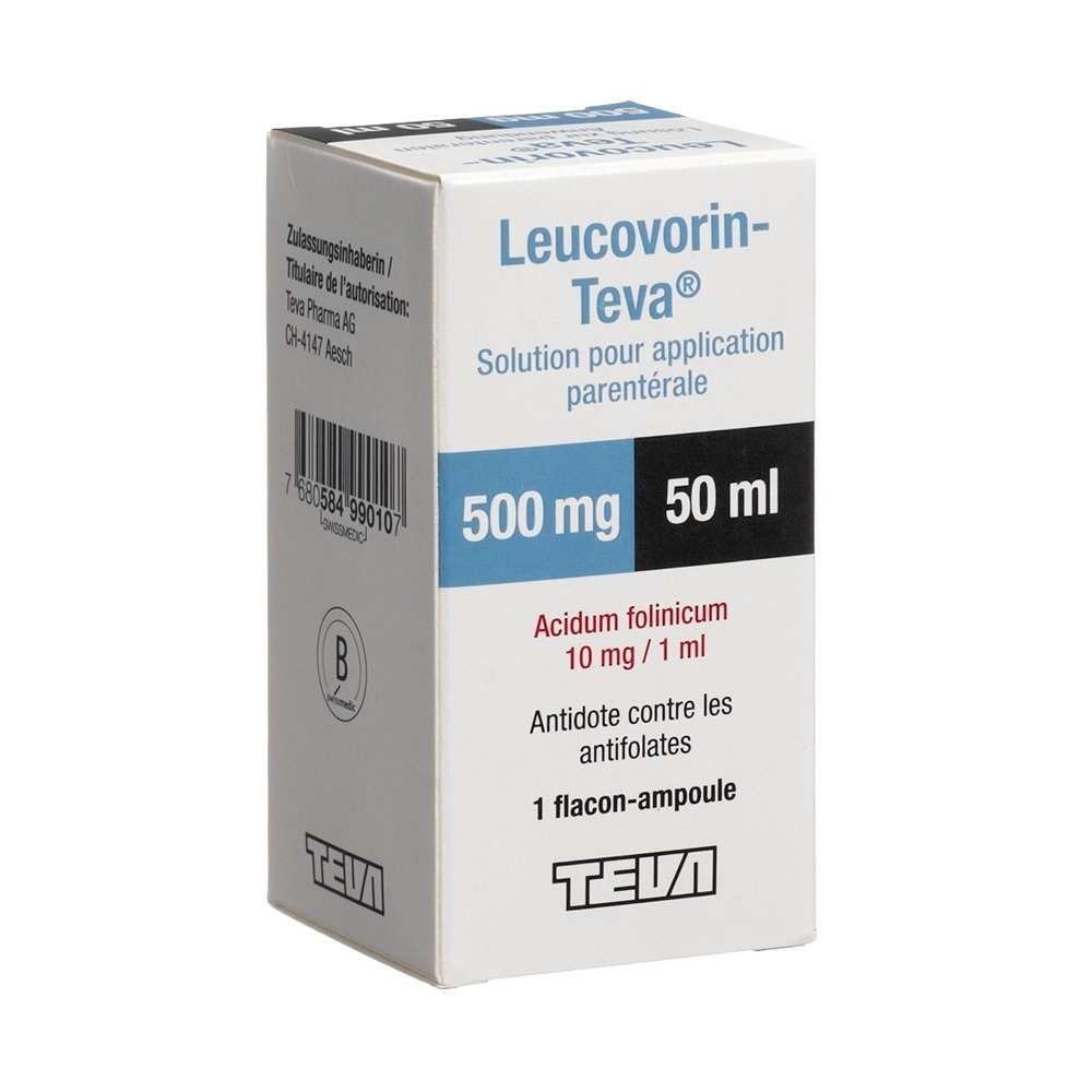 Leucovorin-Teva 500 mg / 50 ml, Injektions-/Infusionslösung