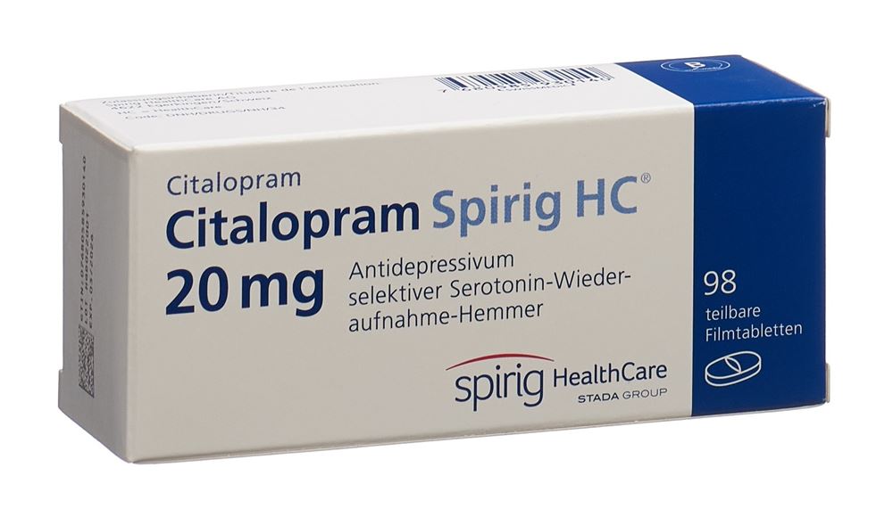 CITALOPRAM Spirig HC cpr pellic 20 mg 98 pce