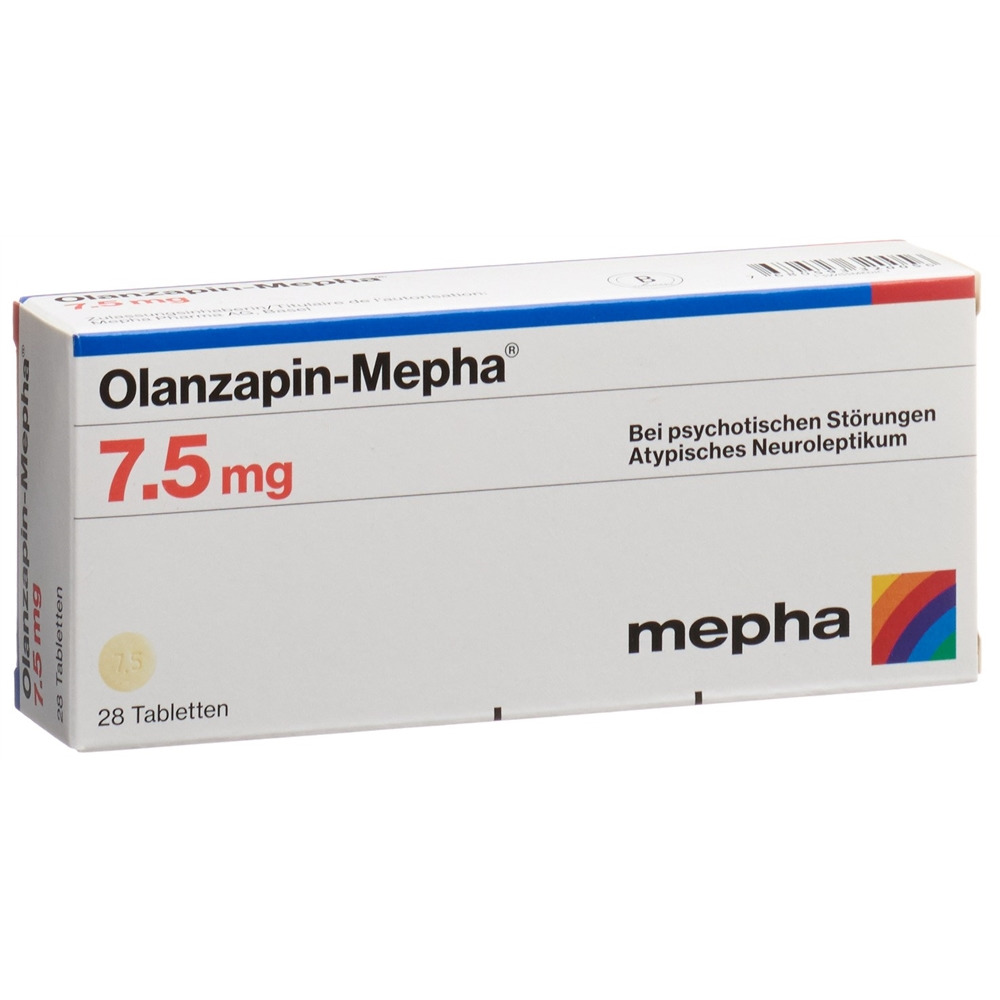 Olanzapin-Mepha Teva 7.5 mg, Filmtabletten