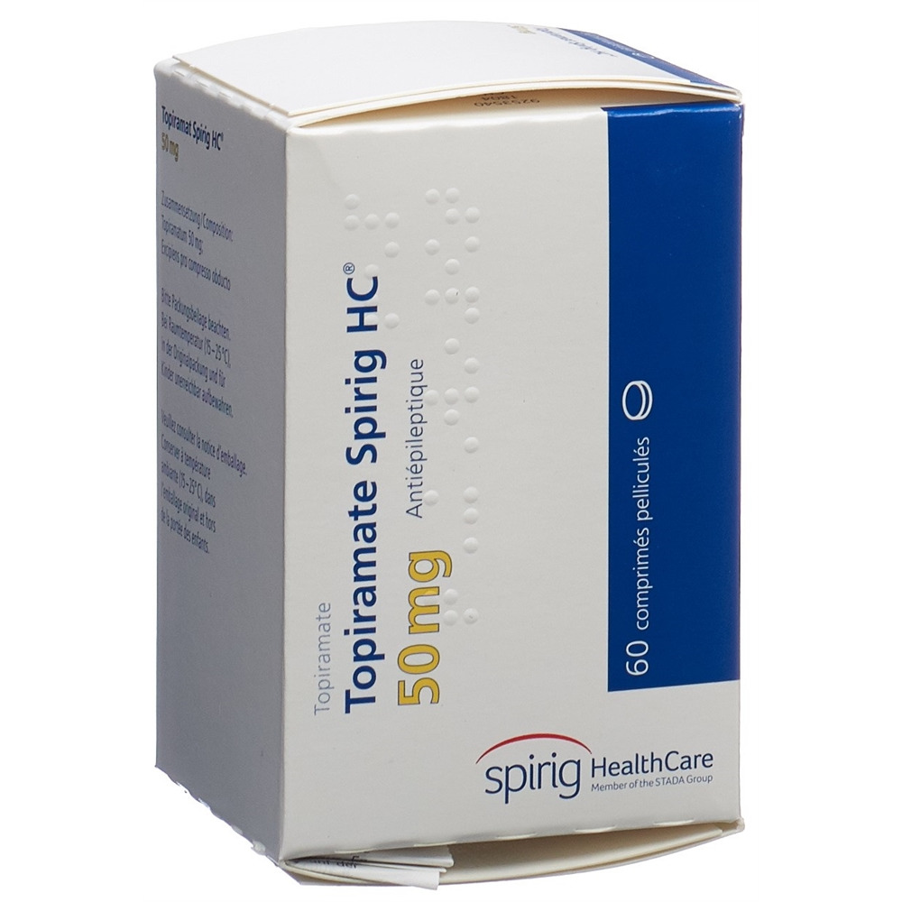 TOPIRAMAT Spirig HC cpr pell 50 mg bte 60 pce
