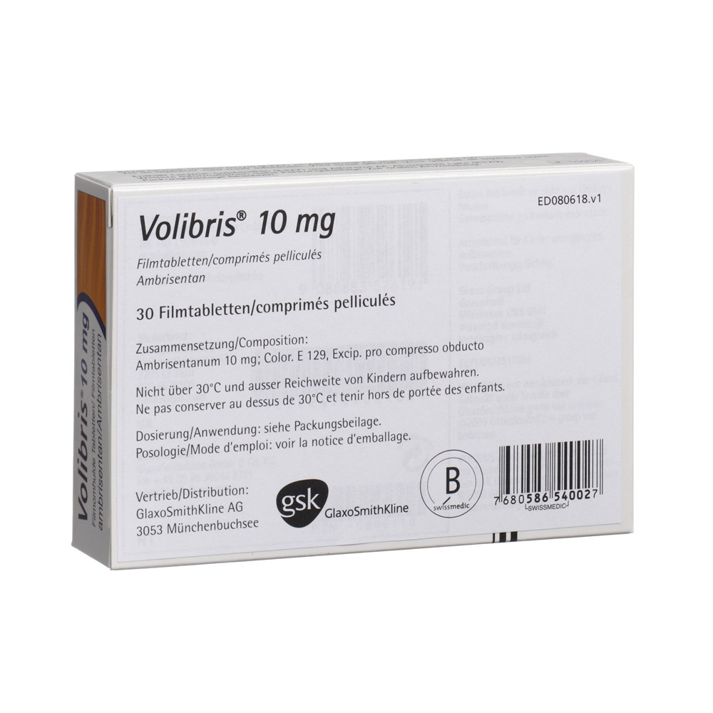 VOLIBRIS cpr pell 10 mg 30 pce
