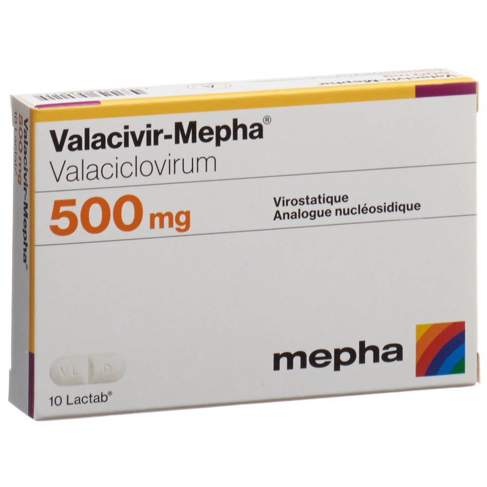 VALACIVIR Mepha cpr pell 500 mg 10 pce