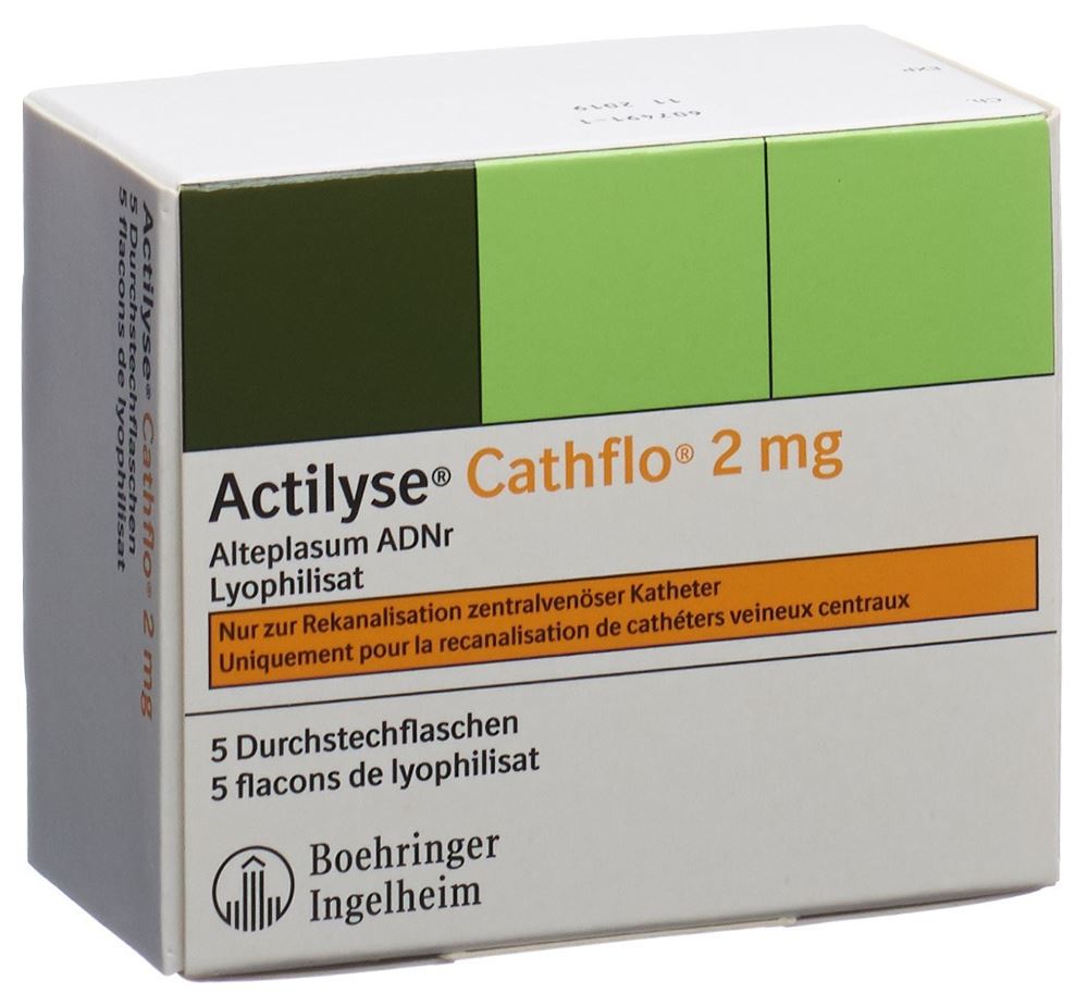 Actilyse Cathflo 2mg, Pulver zur Herstellung einer Injektionslösung