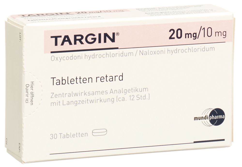 TARGIN cpr ret 20 mg/10 mg 30 pce